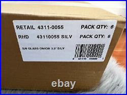 Restoration Hardware 6 Glass Onion Silver Mercury Christmas Tree Ornaments