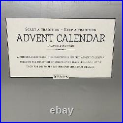 Restoration Hardware Red Wood Advent Calendar Reusable Tradition With Original Box