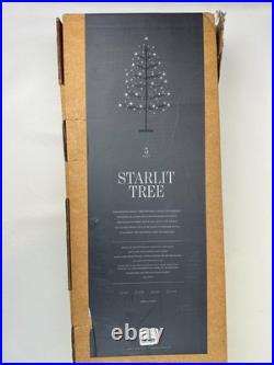 Restoration Hardware Starlit Winter 5 Feet Holiday Tree LED HTF Brand New Silver