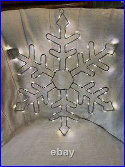Restoration Hardware Starry Light Snowflake LED Christmas Holiday 18 Silver