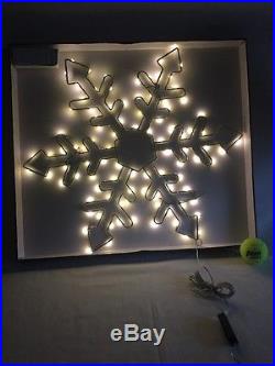 Restoration Hardware Xmas Holiday Starry Light Snowflake 24 Hexagon Floor Model