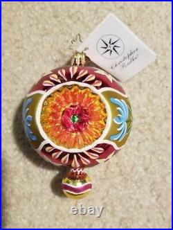 Retired Christopher Radko Sunrise Serenade Reflector Glass Christmas Ornament