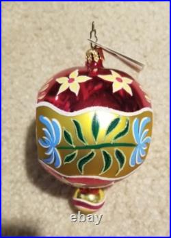 Retired Christopher Radko Sunrise Serenade Reflector Glass Christmas Ornament