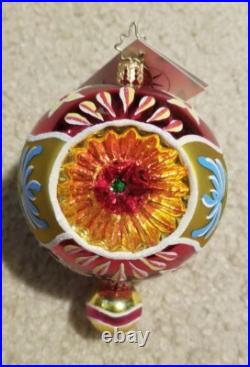 Retired Christopher Radko Sunrise Serenade Reflector Glass Christmas Ornament