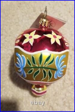Retired Christopher Radko Sunrise Serenade Reflector Glass Christmas Ornament