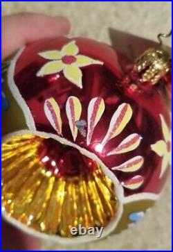 Retired Christopher Radko Sunrise Serenade Reflector Glass Christmas Ornament