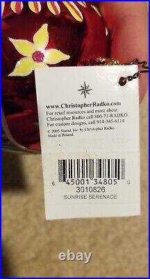 Retired Christopher Radko Sunrise Serenade Reflector Glass Christmas Ornament