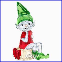 Retired Swarovski Crystal Santa's Elf Christmas Figurine 5402746 Mint New Boxed