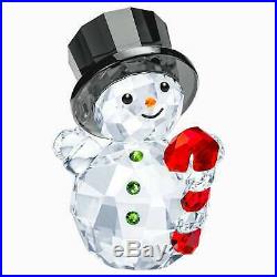 Retired Swarovski Crystal Snowman with Candy Cane 5464886 Christmas Mint Boxed