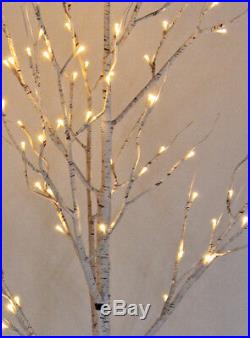 Riffelmacher LED Lichterbaum Birkenlook beleuchtet für Außenbereich Weiß