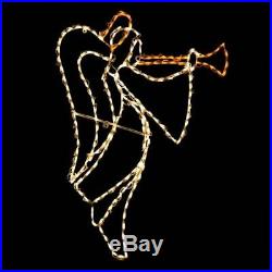Right Trumpet Angel Christmas Holiday Outdoor LED Lighted Decoration Wireframe