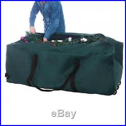 Rolling Christmas Tree Storage Bag 12ft with Wheels Green Large Box Strong Zipper