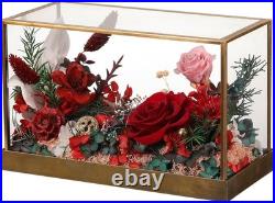 Romantic Forever Rose in Glass Dome Lasting Gift for Wives and Girlfriends