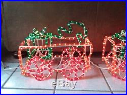 Rope Lighted Train Yard Display Wired Frame Christmas TRAIN Indoor Outdoor WORKS
