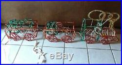 Rope Lighted Train Yard Display Wired Frame Christmas TRAIN Indoor Outdoor WORKS