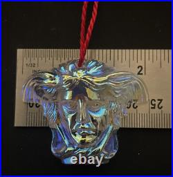 Rosenthal Versace Medusa Christmas Hanging Ornaments 6 Iridescent NEW Boxed