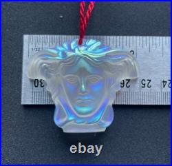 Rosenthal Versace Medusa Christmas Hanging Ornaments 6 Iridescent NEW Boxed