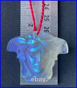 Rosenthal Versace Medusa Christmas Hanging Ornaments 6 Iridescent NEW Boxed