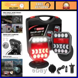 Rotatable Wireless Trailer Lights Magnetic LED Tow Light, Rechargeable, IP67 W
