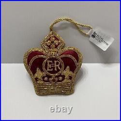 Royal Collection Trust Beaded Crown Ornament Red God Save Queen Elizabeth HM New