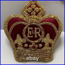 Royal Collection Trust Beaded Crown Ornament Red God Save Queen Elizabeth HM New