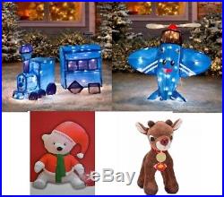 Rudolph Misfit Toys Boat + Train Outdoor Yard Xmas Decor + Santa Inflatable Lot
