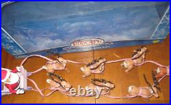 Rudolph Red Nosed Reindeer Santa's Sleigh & Team 2003 playing mantis large size