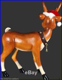 Rudolph Reindeer Standing with Light Christmas Decor Reindeer Statue 4FT