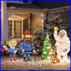 Rudolph The Red Nosed Reindeer Display Outdoor Christmas Decor Lighted 5pc Set