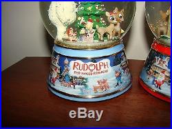 Rudolph The Red-Nosed Reindeer Illuminated Snow Globe Collection-Ardleigh Elliot