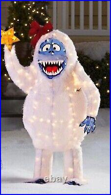 Rudolph’s Bumble Snowman 56 Standing 3d Lighted Tinsel Christmas Yard Sculpture