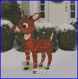 Rudolph's Misfit Pre Lit Tinsel Toys & Bumble Special Christmas Yard Scene
