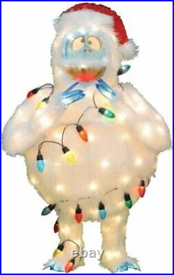Rudolph the Red-Nosed Reindeer CHRISTMAS 36 TINSEL BUMBLE YARD DECOR lights up