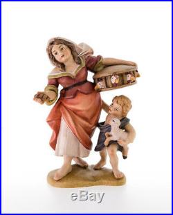 Rupert Krippenfigur Frau mit Kind von Lepi 12 cm aus dem Gröndnertal