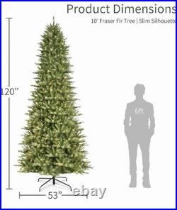 SALE 10 Ft. Prelit Incandescent Slim Fraser Fir Artificial Christmas Tree 900 UL