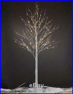 SALE 8′ Pre-Lit Elegant White Birch Artificial Christmas Twig Tree Warm White