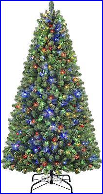 SHareconn 6ft Prelit Premium Artificial Hinged Christmas Tree with 330 Warm Whit