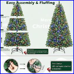 SHareconn 6ft Prelit Premium Artificial Hinged Christmas Tree with 330 Warm Whit