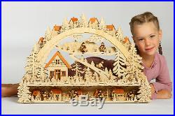 SIKORA LB53 XXL Christmas Wooden Illuminated Arch 3D Decoration WINTER VILLAGE