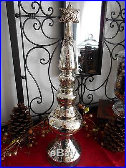 SILVER MERCURY GLASS STAR FINIAL TREE CENTERPIECE ADD TO YOUR COLLECTION NEW
