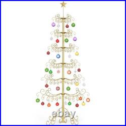 SLSY Metal Ornament Display Tree Stand 6ft 7ft Wrought Iron Christmas Tree Decor