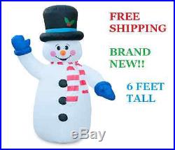 SNOWMAN 6 Ft INFLATABLE Holiday Christmas Xmas Decoration Lawn Home Yard Decor