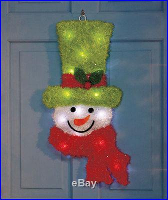 SNOWMAN Color-Changing Snowman Door Wall Hanging Christmas Home Decor New