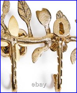 SOLD OUT BNIB MacKENZIE CHILDS PETAL LARGE GOLD WALL HOOK RACK