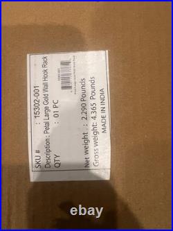 SOLD OUT BNIB MacKENZIE CHILDS PETAL LARGE GOLD WALL HOOK RACK