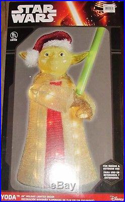 Star Wars Holiday Lighted Decor Yoda 28 Indoor Outdoor Christmas Lights