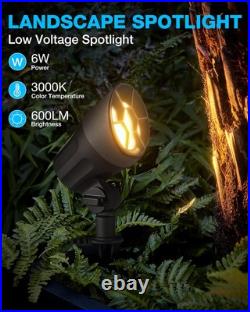 SUNVIE 6W Low Voltage Landscape Lighting LED Landscaping Lights Warm Black