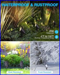 SUNVIE 6W Low Voltage Landscape Lighting LED Landscaping Lights Warm Black
