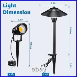 SUNVIE LED Landscape Lighting Kit Low Voltage Lights with Black