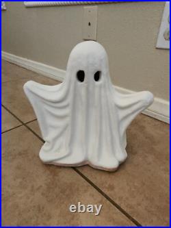 S/3 Pottery Barn Handcrafted Ceramic MINI SHORT TALL Ghost Luminary Halloween